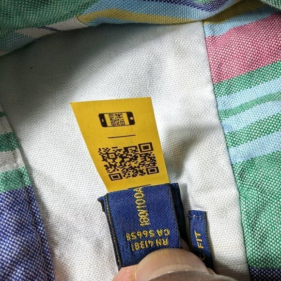 Polo Ralph Lauren Long sleeves Men's Shirt Size Large L Color Green Blue - Picture 7 of 8